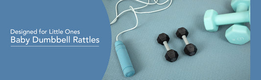 Little Spotters Black Dumbbell Rattle Set